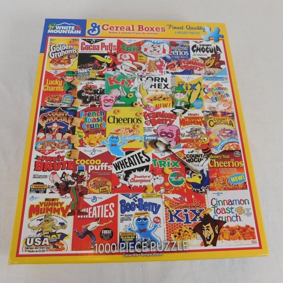 White Mountain 1000 Pc General Mills Cereal Boxes Jigsaw Puzzle 24 x 30 COMPLETE - Picture 4 of 8